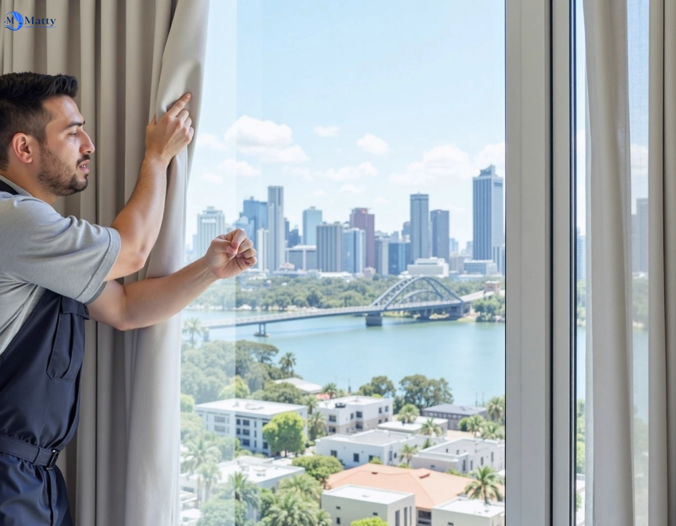 Professional curtain steam cleaning service yarrambat-vic QLD by Matty Curtain Cleaning